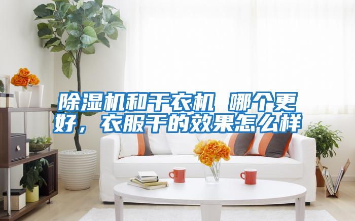 除濕機和干衣機 哪個更好，衣服干的效果怎么樣
