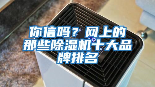 你信嗎？網上的那些除濕機十大品牌排名