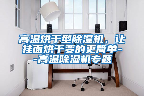 高溫烘干型除濕機，讓掛面烘干變的更簡單--高溫除濕機專題