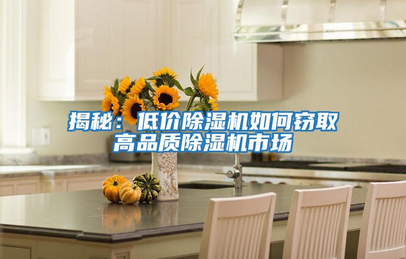揭秘：低價(jià)除濕機(jī)如何竊取高品質(zhì)除濕機(jī)市場(chǎng)