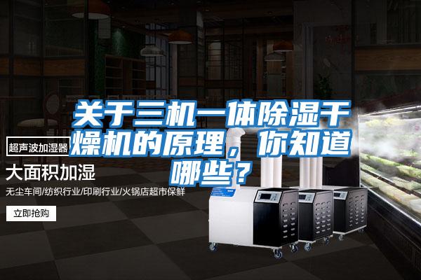 關于三機一體除濕干燥機的原理，你知道哪些？