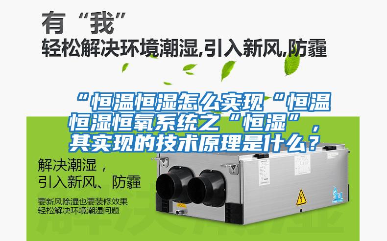 “恒溫恒濕怎么實(shí)現(xiàn)“恒溫恒濕恒氧系統(tǒng)之“恒濕”，其實(shí)現(xiàn)的技術(shù)原理是什么？