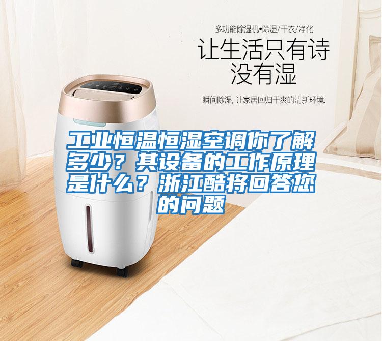 工業(yè)恒溫恒濕空調(diào)你了解多少?其設(shè)備的工作原理是什么?浙江酷將回答您的問題