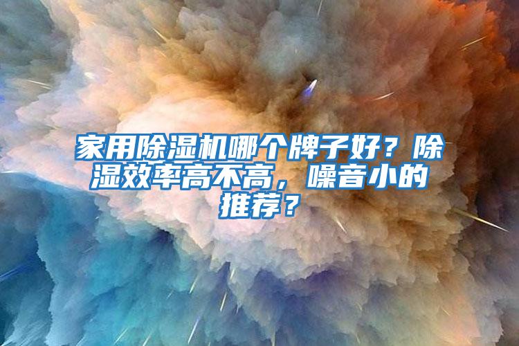 家用除濕機哪個牌子好？除濕效率高不高，噪音小的推薦？