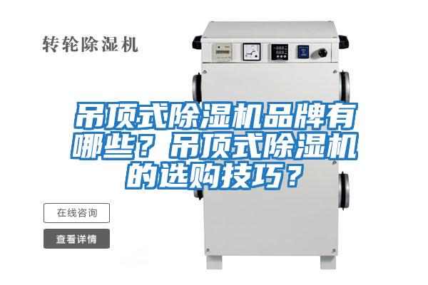 吊頂式除濕機品牌有哪些？吊頂式除濕機的選購技巧？