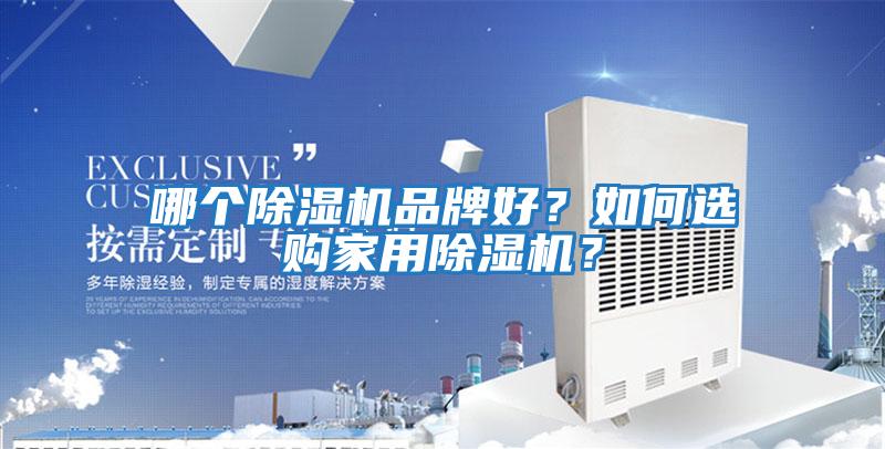 哪個除濕機品牌好？如何選購家用除濕機？