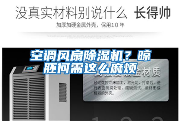 空調(diào)風(fēng)扇除濕機？晾胚何需這么麻煩